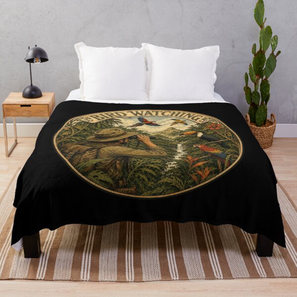 Item preview, Bird Watching Adventure – Vintage Tropical Birdwatcher designed and sold by creativebymateo.
