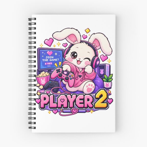 Item preview, Player 2 Bunny – Cute Retro Gaming Rabbit designed and sold by JPCuteDesign.