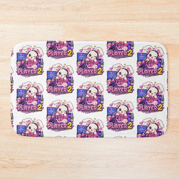 Item preview, Player 2 Bunny – Cute Retro Gaming Rabbit designed and sold by JPCuteDesign.