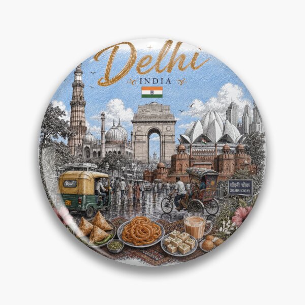 Artikelvorschau, Vintage-Reisekunst aus Delhi, Indien entworfen und verkauft von CHC.