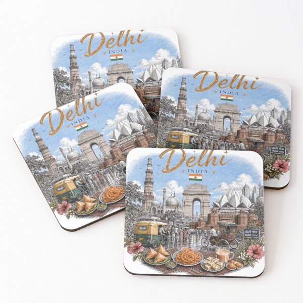 Item preview, Delhi India Vintage Travel Art designed and sold by CHC.