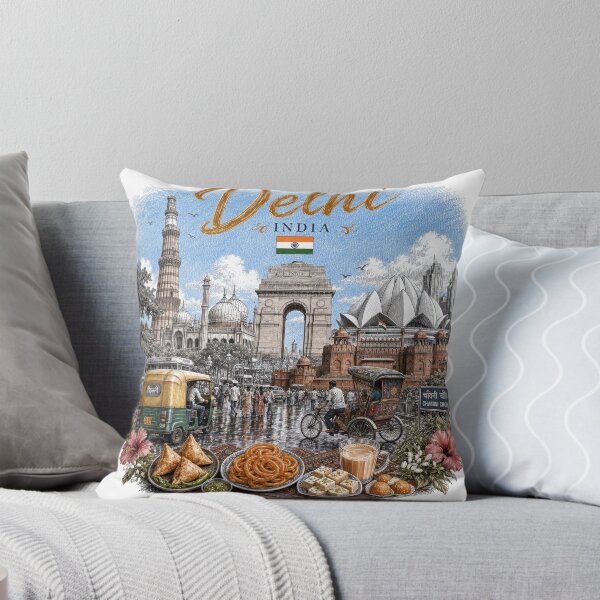Item preview, Delhi India Vintage Travel Art designed and sold by CHC.