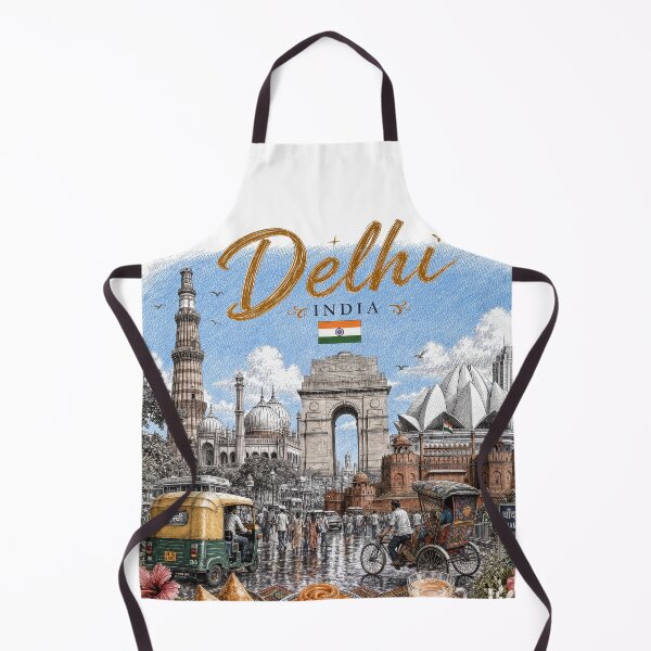 Item preview, Delhi India Vintage Travel Art designed and sold by CHC.