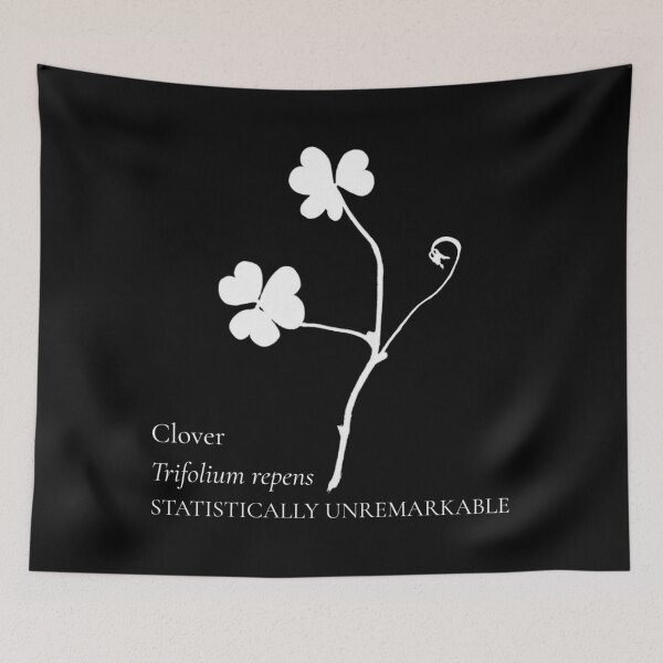 Item preview, Statistically Unremarkable Three Leaf Clover – Original Cyanotype Botanical Art designed and sold by The Snarky Ph.D.: A Study in Botanicals .