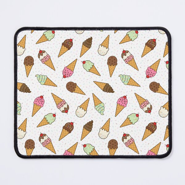 Item preview, Scattered ice cream cones with sprinkles on white background designed and sold by Chantal creates.