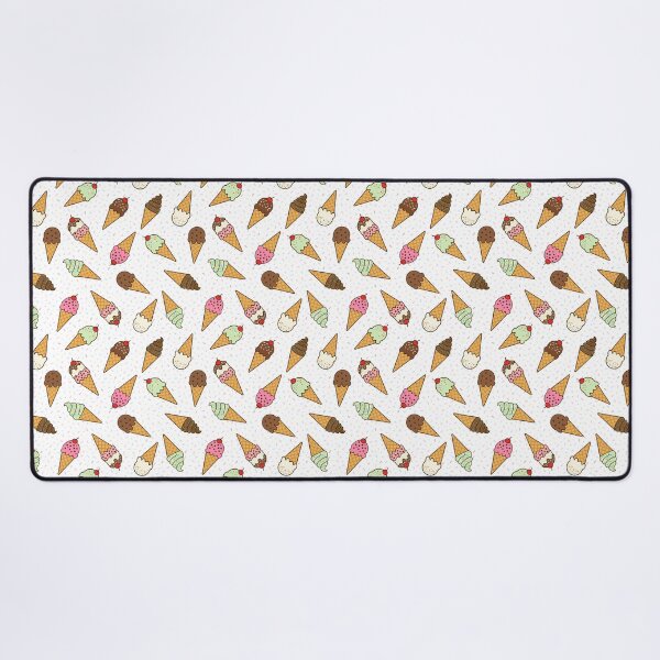 Item preview, Scattered ice cream cones with sprinkles on white background designed and sold by Chantal creates.