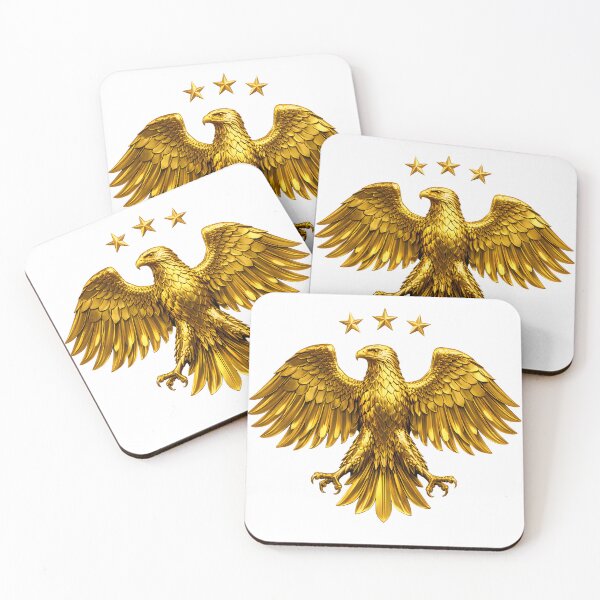 Item preview, Majestic Golden Eagle with Three Stars designed and sold by AmirArtisanVibe.