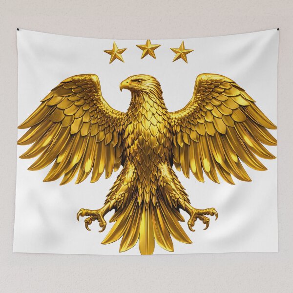 Item preview, Majestic Golden Eagle with Three Stars designed and sold by AmirArtisanVibe.