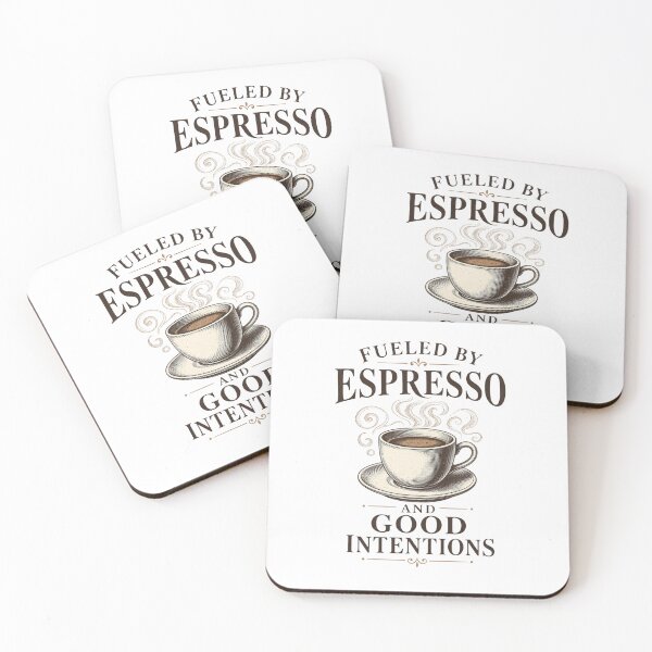 Item preview, Fueled by Espresso – Coffee Lover Quote – Bold Minimalist Design – Caffeine Addict Art designed and sold by bobscraze.