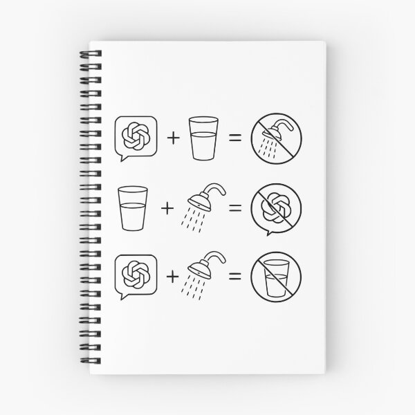 Item preview, AI Water Conservation Funny Icon Design – ChatGPT, Shower & Water designed and sold by ValentinaHramov.