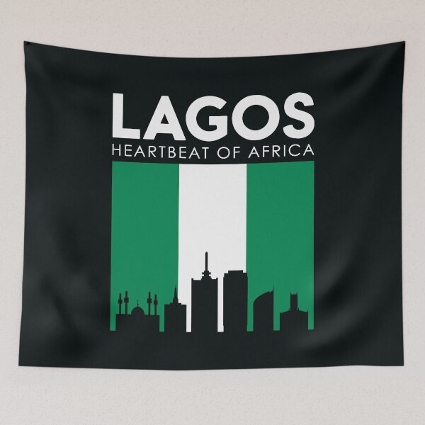 Item preview, Lagos Nigeria City Skyline | Heartbeat Of Africa designed and sold by MammothArt.