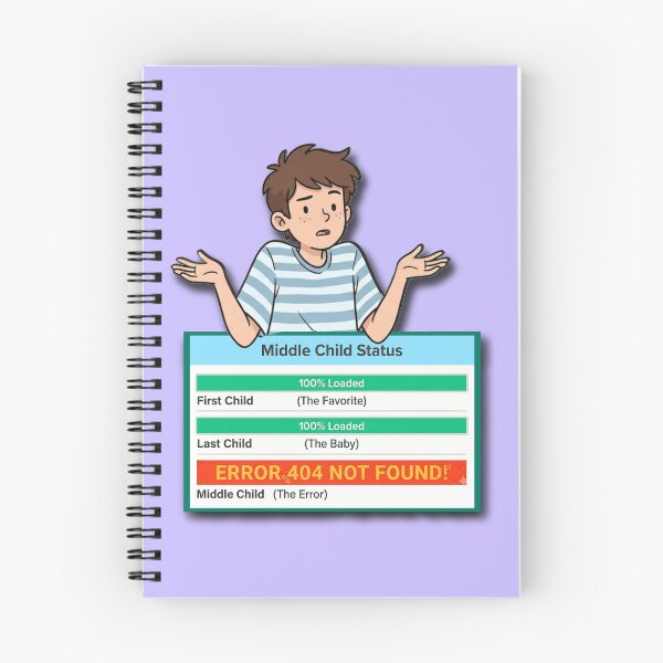 Item preview, Middle Child Status Error 404 Not Found | Sibling Meme Art designed and sold by 7MKGallery.