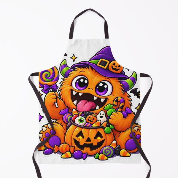 Item preview, Cute Halloween Monster Pumpkin Candy Sticker designed and sold by Genzfirevibes.