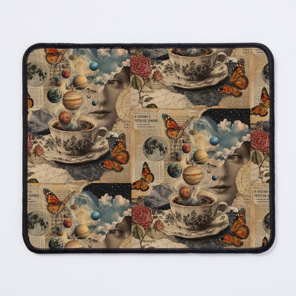 Item preview, Vintage Surrealist Galaxy and Butterfly Collage Art designed and sold by Ink-verse-.