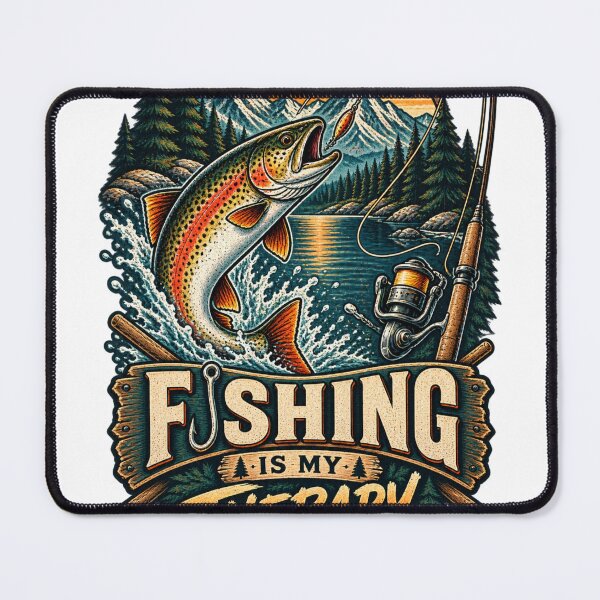 Item preview, Fishing Is My Therapy Vintage designed and sold by CodePaws Creations.