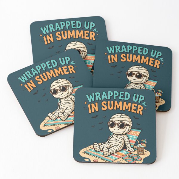 Item preview, "Wrapped Up in Summer" Beach Mummy Halloween Coastal Design designed and sold by Sea Gem.