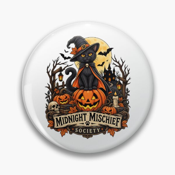 Item preview, Midnight Mischief Black Cat Halloween designed and sold by afr-saad.