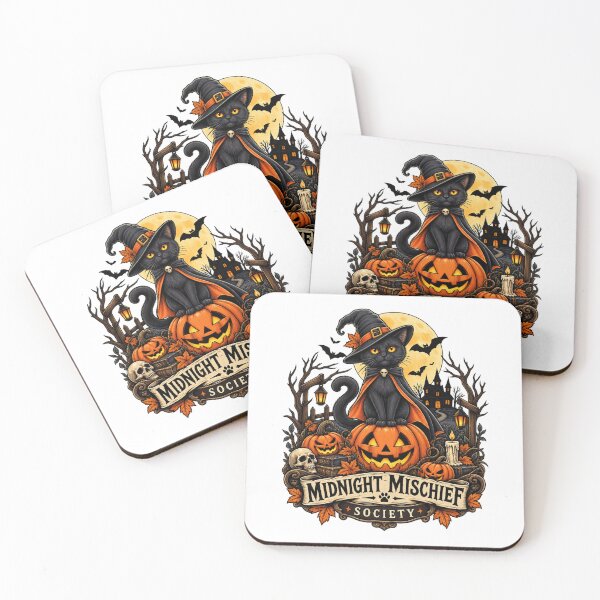 Item preview, Midnight Mischief Black Cat Halloween designed and sold by afr-saad.