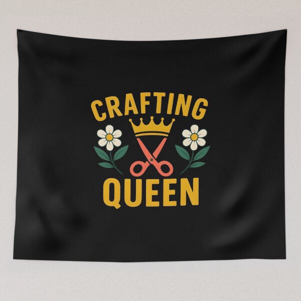 Item preview, Crafting Queen Scissors And Crown Floral designed and sold by Photo-Sphere101.