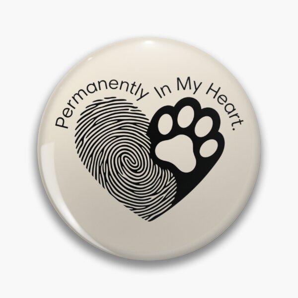 Item preview, Permanently In My Heart – Paw Print Cat Memorial designed and sold by Safe Haven Pets.