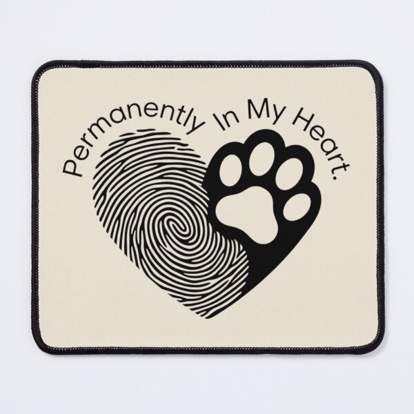Item preview, Permanently In My Heart – Paw Print Cat Memorial designed and sold by Safe Haven Pets.