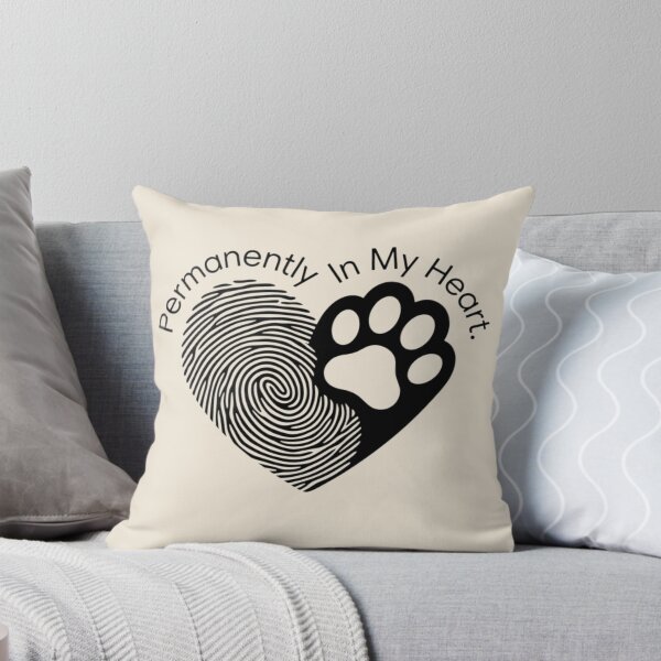Item preview, Permanently In My Heart – Paw Print Cat Memorial designed and sold by Safe Haven Pets.