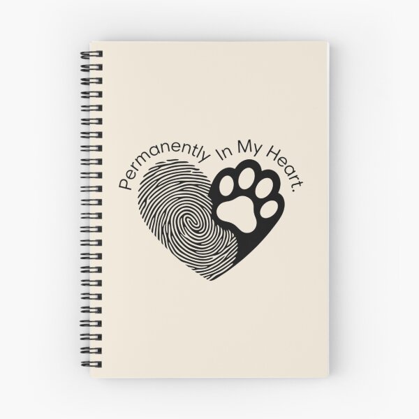 Item preview, Permanently In My Heart – Paw Print Cat Memorial designed and sold by Safe Haven Pets.