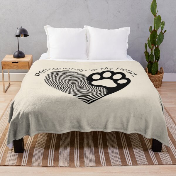 Item preview, Permanently In My Heart – Paw Print Cat Memorial designed and sold by Safe Haven Pets.