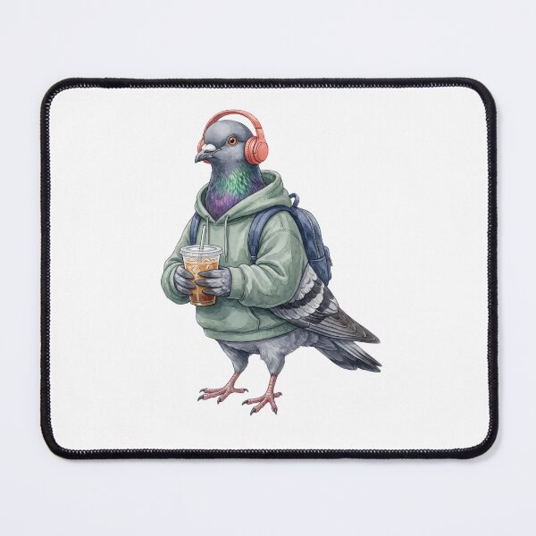 Item preview, Cool Pigeon Student with Coffee and Headphones designed and sold by Roy & Tiffany.