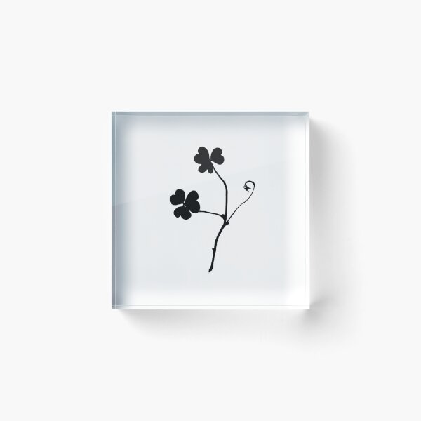 Item preview, Three Leaf Clover Botanical Silhouette – Original Cyanotype Plant Art designed and sold by The Snarky Ph.D.: A Study in Botanicals .