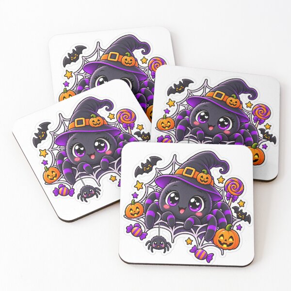 Item preview, Cute Halloween Spider Witch Kawaii Pumpkin Sticker designed and sold by Genzfirevibes.