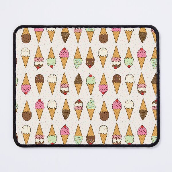 Item preview, Rows of ice cream cones with sprinkles on cream background designed and sold by Chantal creates.