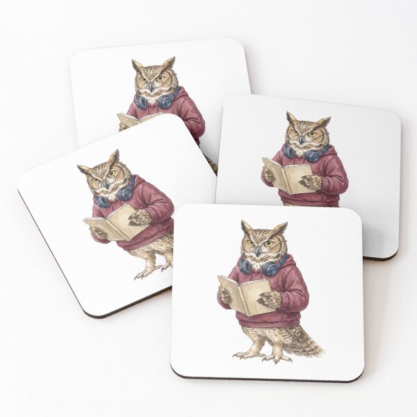 Item preview, Studying Owl Student in Hoodie Reading designed and sold by Tiffany Roy.