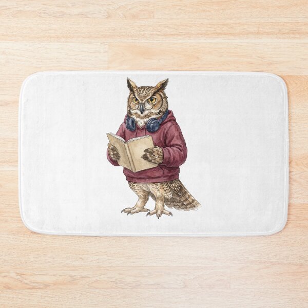 Item preview, Studying Owl Student in Hoodie Reading designed and sold by Roy & Tiffany.