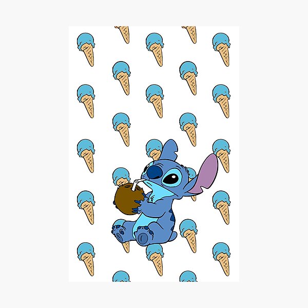 "Stitch and ice cream" Photographic Print by rootpath Redbubble