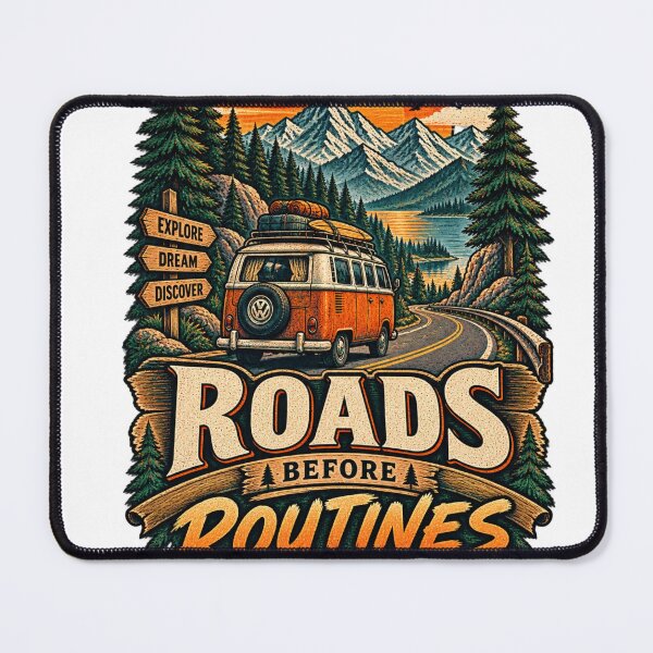 Item preview, Roads Before Routines Vintage Van designed and sold by CodePaws Creations.