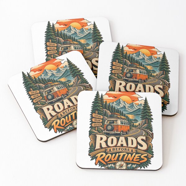 Item preview, Roads Before Routines Vintage Van designed and sold by CodePaws Creations.