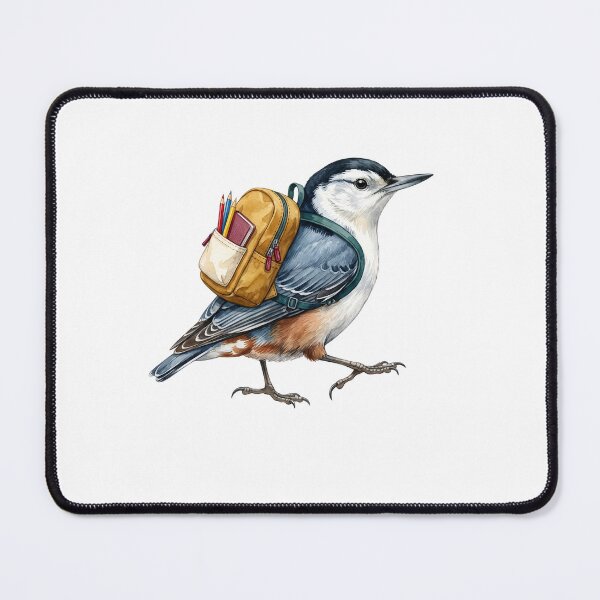 Item preview, Sweet Nuthatch Bird with School Backpack designed and sold by Roy & Tiffany.