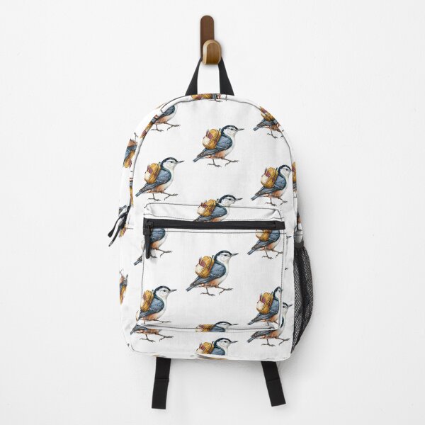 Item preview, Sweet Nuthatch Bird with School Backpack designed and sold by Roy & Tiffany.