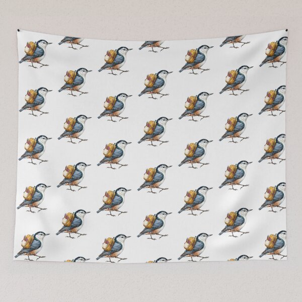 Item preview, Sweet Nuthatch Bird with School Backpack designed and sold by Roy & Tiffany.