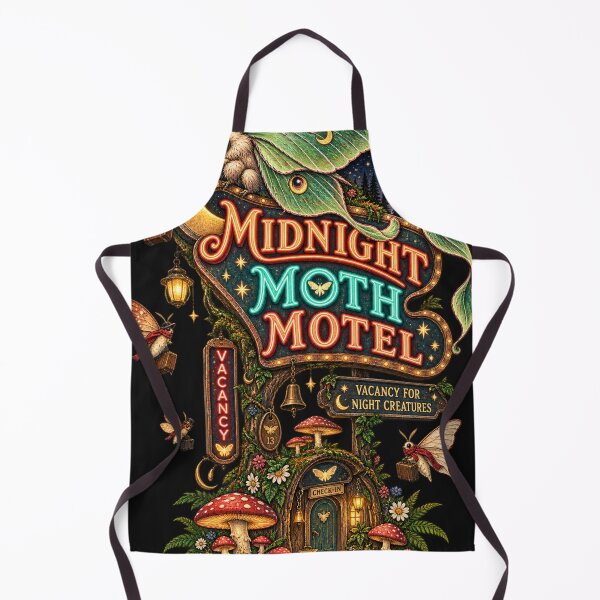 Item preview, Midnight Moth Motel – Luna Moth Celestial Cottagecore Night Art designed and sold by Emoji Emblems.