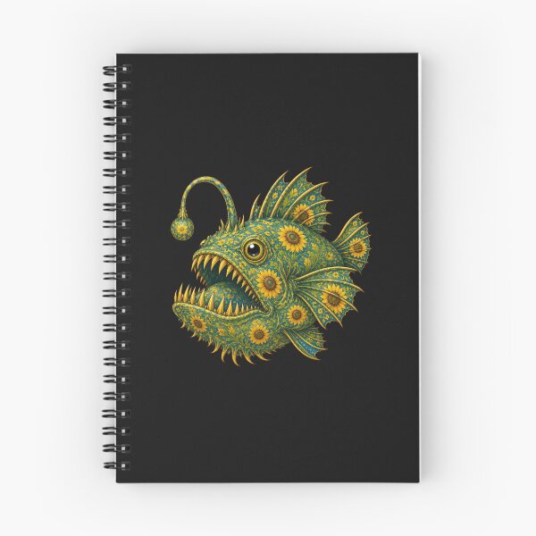 Item preview, Sunflower Anglerfish | Ocean Sunflower Art Collection designed and sold by Zaru Art Studio.
