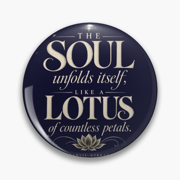 Item preview, The Soul Unfolds Itself Like A Lotus Kahlil Gibran Gold Lotus Quote designed and sold by QCena.