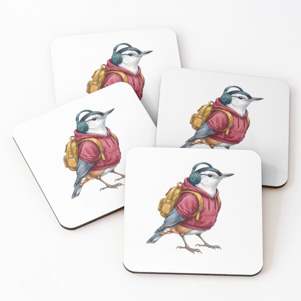 Item preview, Cool Nuthatch Bird in Hoodie with Headphones designed and sold by Roy & Tiffany.