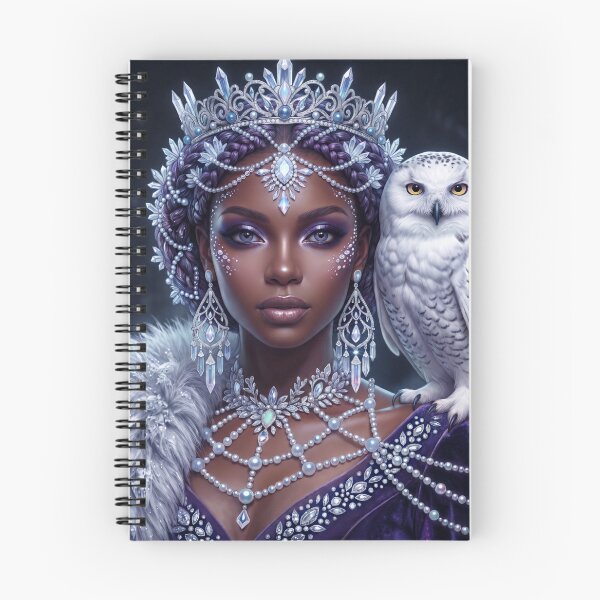 Item preview, Snow Queen with Snowy Owl Fantasy Portrait | Ice Crown Princess | Winter Fantasy Artwork designed and sold by GarnerSupplyCo.