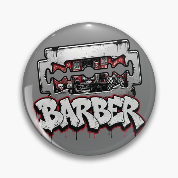 Item preview, Razor Blade Barbershop Checkered Graffiti Streetwear Art designed and sold by Barber MD Culture.