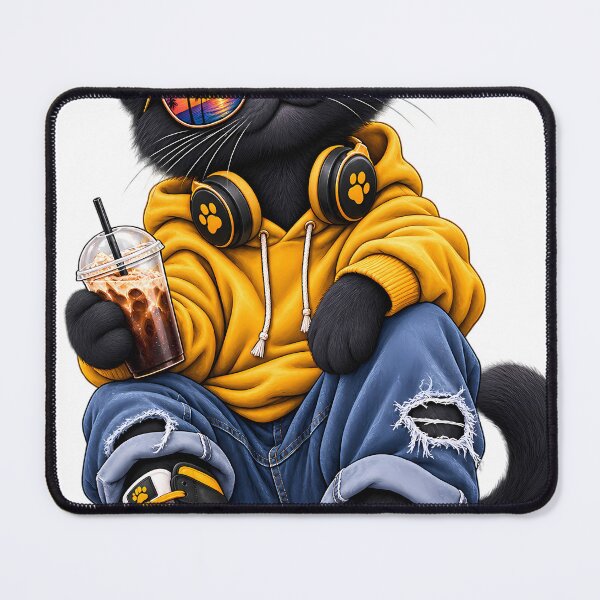 Item preview, Stylish Black Cat Summer Vibes designed and sold by AhmedAwny7.