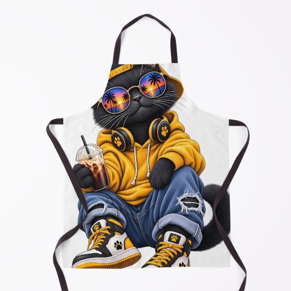 Item preview, Stylish Black Cat Summer Vibes designed and sold by AhmedAwny7.