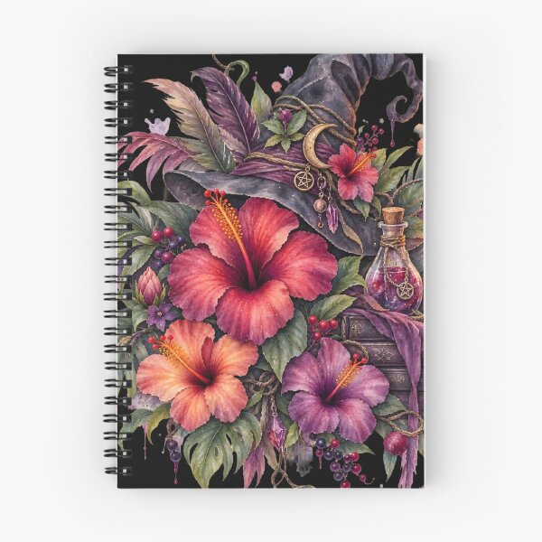 Item preview, Mystical Hibiscus Garden | Witchy Tropical Floral Watercolor | Enchanted Botanical Art designed and sold by IamNolmo.