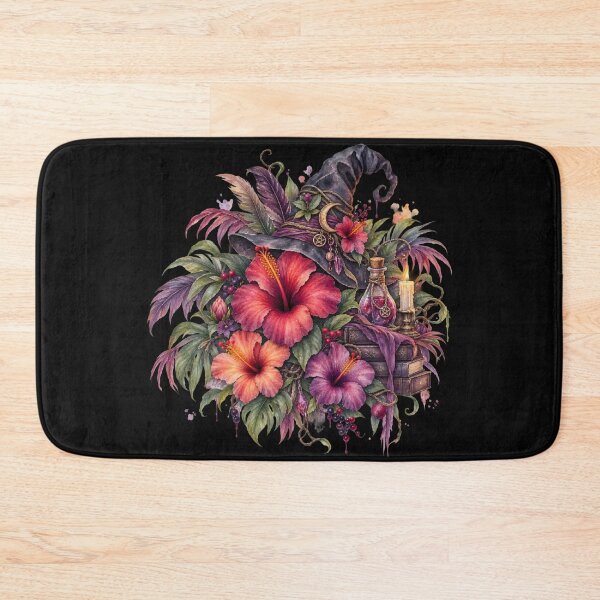 Item preview, Mystical Hibiscus Garden | Witchy Tropical Floral Watercolor | Enchanted Botanical Art designed and sold by IamNolmo.